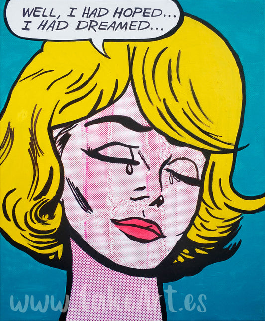 "I Had Hoped..." – Pop Art Comic Style / Woman in Love