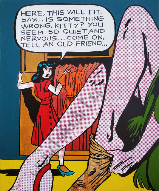 "Is Something Wrong?" - Pop Art Painting Vintage Comic Style