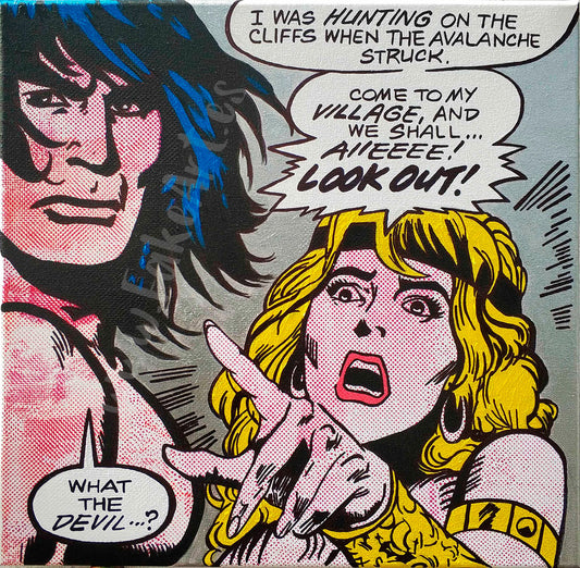 “Look Out!” – Pop Art Comic Canvas by FAKE ART